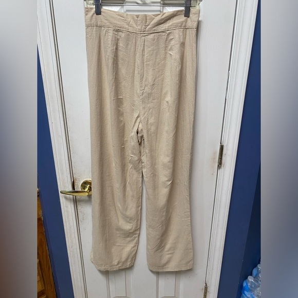 Emery Rose Women's High-Waisted Solid Color Straight Casual Long Pants L - Picture 3 of 8